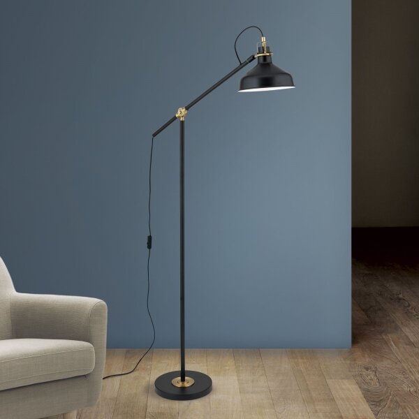 Orion Stl 12-1192/1 - Stojací lampa SCHILLER 1xE27/40W/230V černá/bronz