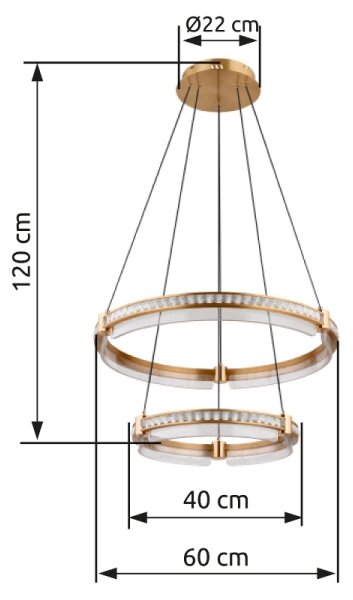 Globo 67196-78H - LED Stmívatelný lustr na lanku BLONDIE LED/78W/230V + DO