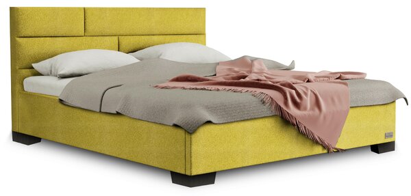 ČALOUNĚNÁ POSTEL, 180/200 cm, žlutá Materasso - Postele s úložným prostorem