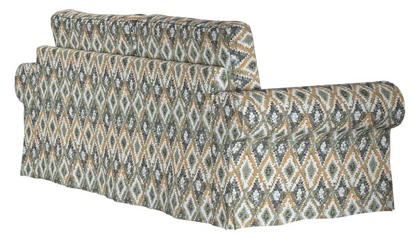 Potah na pohovku IKEA Backabro, 3-místná, rozkládací barva modrá látka pletený vzor, vzorované
