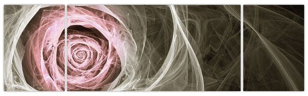 Obraz - Abstraktní růže světle růžová (170x50 cm)