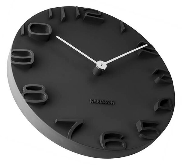Nástěnné hodiny EDGE, Ø 42 cm, černá