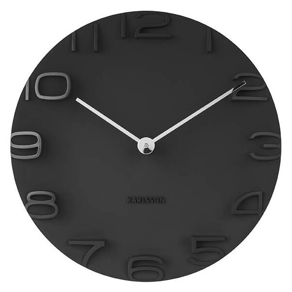 Nástěnné hodiny EDGE, Ø 42 cm, černá
