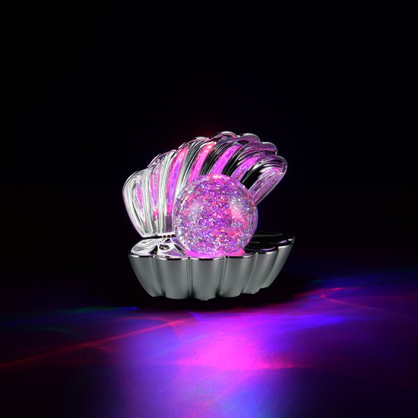 Stolní LED RGB lampa SHELLY třpyt/chrom