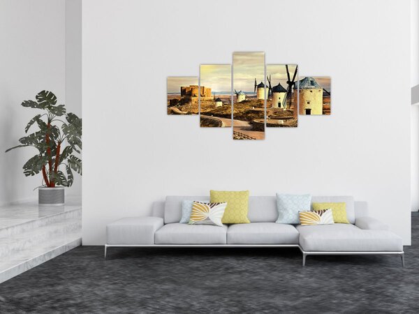 Obraz - Větrné mlýny (125x70 cm)