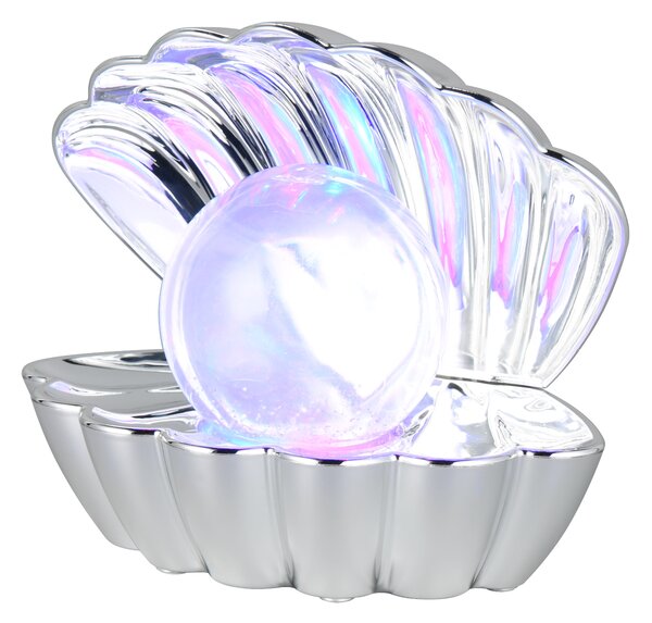 Stolní LED RGB lampa SHELLY třpyt/chrom
