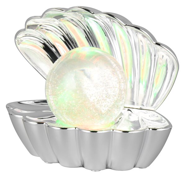 Stolní LED RGB lampa SHELLY třpyt/chrom