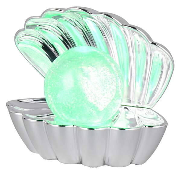 Stolní LED RGB lampa SHELLY třpyt/chrom