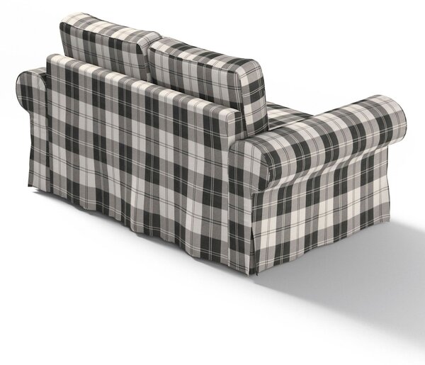 Potah na pohovku IKEA Backabro 2-místná, rozkládací barva černá látka pletený vzor, vzorované