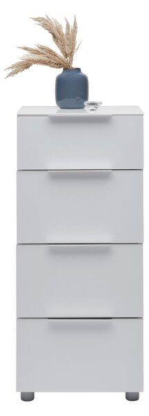 KOMODA, vysoce lesklá bílá, 45,3/99,3/40 cm Voleo - Široké komody