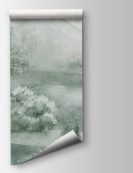 Fototapeta Krajina se stromy a horami, Akvarelové fototapety, Populární fototapety, w01247v2 - Tapeko.co.cz