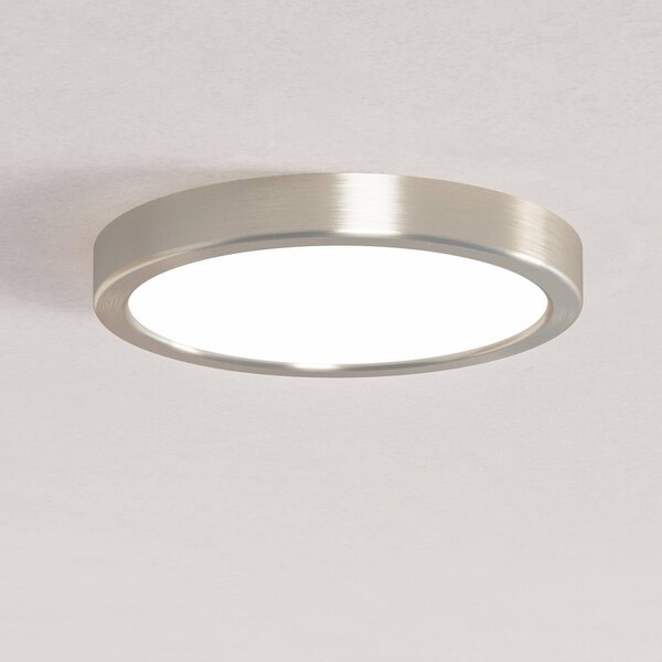 EGLO connect Smart LED přisazené svítidlo Fueva 6-Z, šedé, Ø 21 cm, stmívatelný, Hliník / šedá / zinek, Obývací pokoj / jídelna, Plast, Moderní