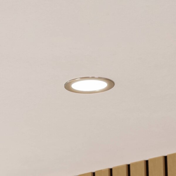 EGLO connect Smart LED podhledové svítidlo Fueva 6-Z, šedé, Ø 12cm, stmívatelný, Hliník / šedá / zinek, Obývací pokoj / jídelna, Plast, Moderní