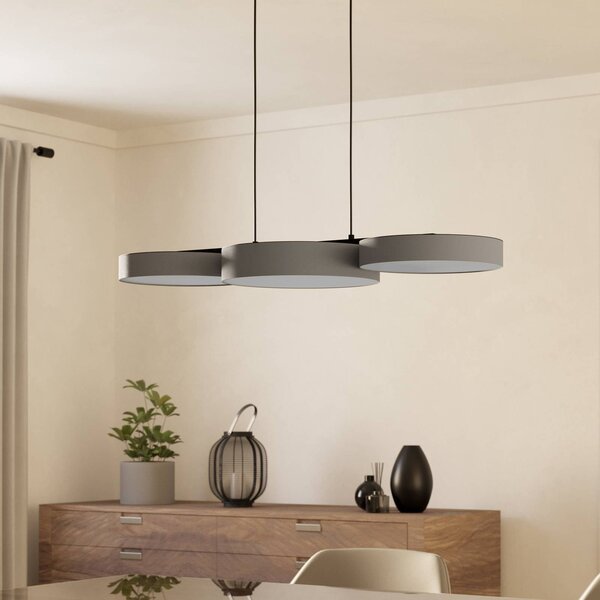 EGLO connect Smart LED závěsné světlo Barbano-Z, šedé, stmívatelný, Hliník / šedá / zinek, Obývací pokoj / jídelna, kov, Moderní