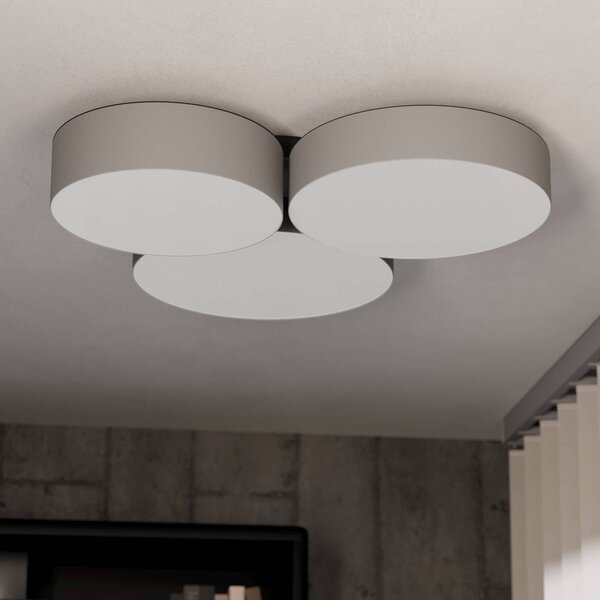 EGLO connect Smart LED stropní svítidlo Barbano-Z, šedé, stmívatelný, Hliník / šedá / zinek, Obývací pokoj / jídelna, kov, Moderní