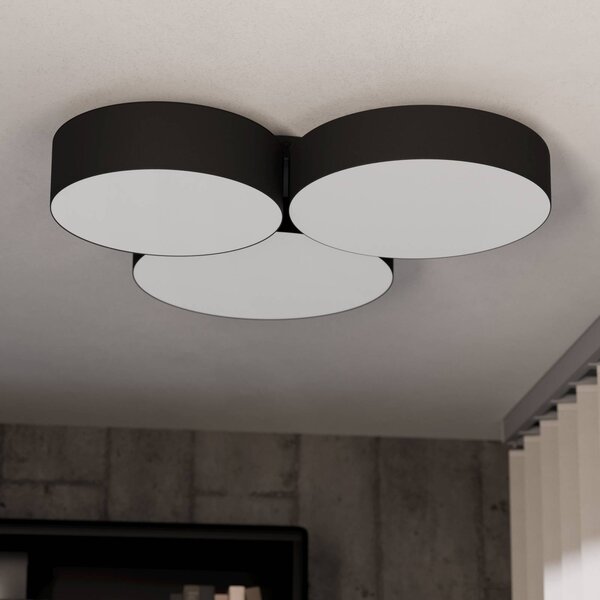 EGLO connect Smart LED stropní svítidlo Barbano-Z, černé, stmívatelný, Černá, Obývací pokoj / jídelna, kov, Moderní