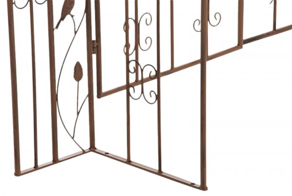 Pergola na popínavé rostliny GS22232 s brankou - Hnědá antik
