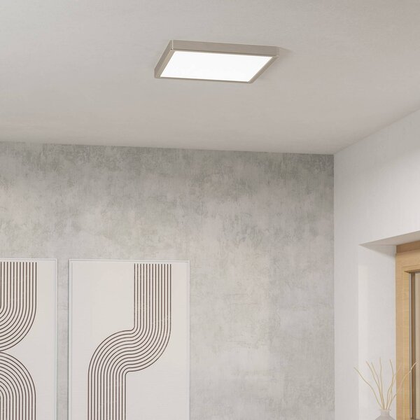 EGLO connect Smart LED přisazené svítidlo Fueva 6-Z, šedé, 29 cm, stmívatelný, Hliník / šedá / zinek, Obývací pokoj / jídelna, Plast, Moderní