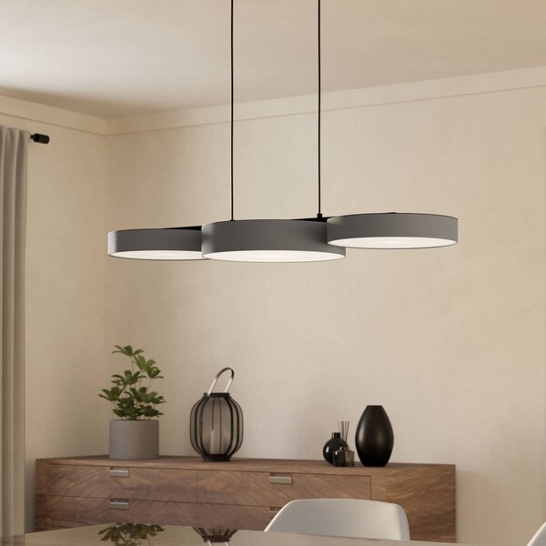 EGLO connect Smart LED závěsné světlo Barbano-Z, šedé, stmívatelný, Hliník / šedá / zinek, Obývací pokoj / jídelna, kov, Moderní