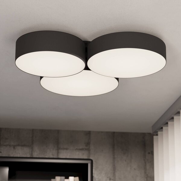 EGLO connect Smart LED stropní svítidlo Barbano-Z, černé, stmívatelný, Černá, Obývací pokoj / jídelna, kov, Moderní