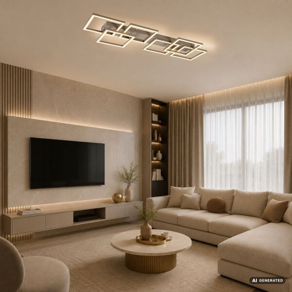 Rabalux 71500 - LED Stm stropní sv FATMA 40W/230V 3000-6500K 33x100 cm béžová+DO