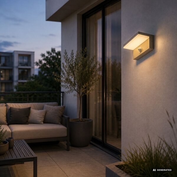 Rabalux 77220 - LED Ven nástěnné sv se senzorem ZARAGOZA 9W/230V IP54 béžová