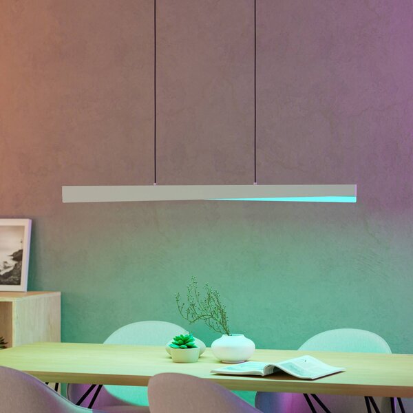 EGLO connect Smart LED závěsné světlo Bolognano-Z, šedé, stmívatelný, Hliník / šedá / zinek, Obývací pokoj / jídelna, Hliník, Moderní