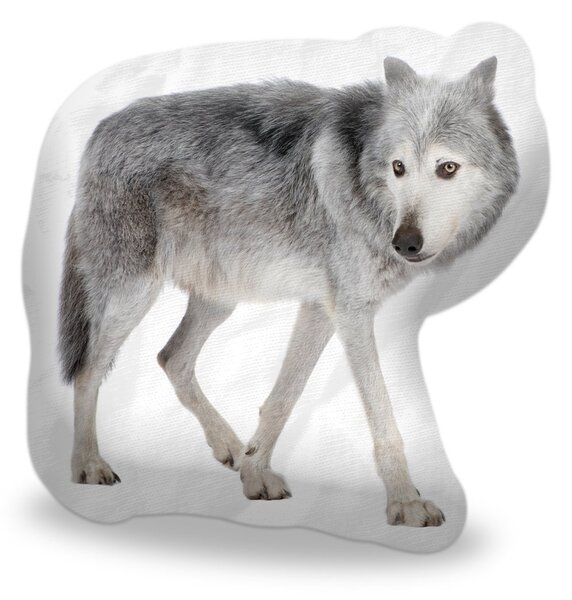 Sablio 3D polštář ve tvaru Vlk lesní