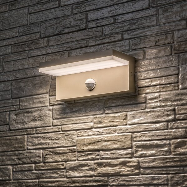 Rabalux 77220 - LED Ven nástěnné sv se senzorem ZARAGOZA 9W/230V IP54 béžová