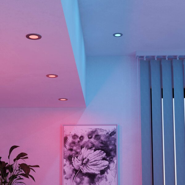 EGLO connect LED podhledové svítidlo Fueva 6-Z, šedé, sada 3 ks, stmívatelný, Hliník / šedá / zinek, Obývací pokoj / jídelna, Plast, Moderní
