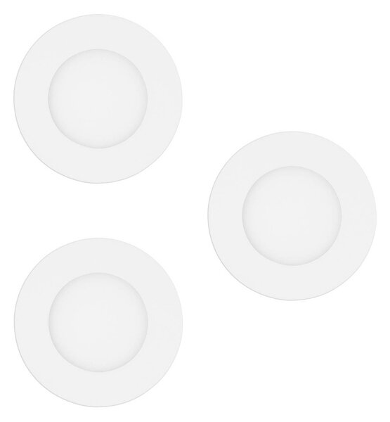 EGLO connect Smart LED podhledové svítidlo Fueva-Z, bílé, sada 3 ks, stmívatelný, Bílá / opál, Obývací pokoj / jídelna, kov, Moderní