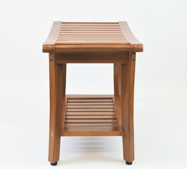 Stolička DIVERO s držákem, masivní teak, 47,2 x 33,5 x 56 cm