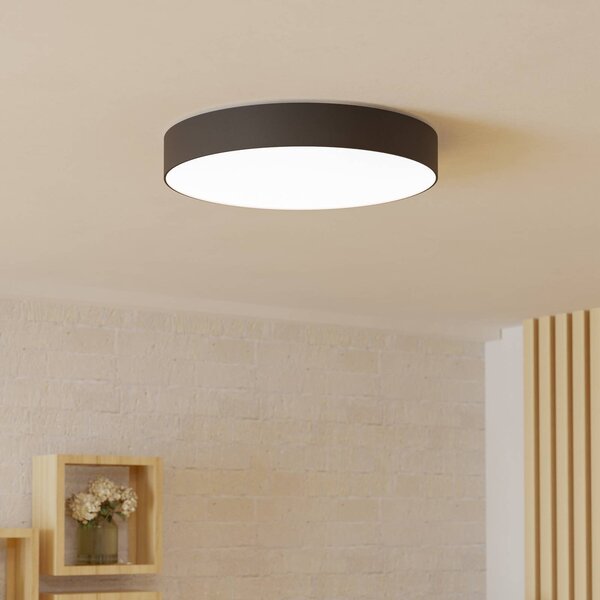 EGLO connect Smart LED stropní svítidlo Gallizzi-Z, černé, Ø49cm, stmívatelný, Černá, Obývací pokoj / jídelna, Plast, Moderní