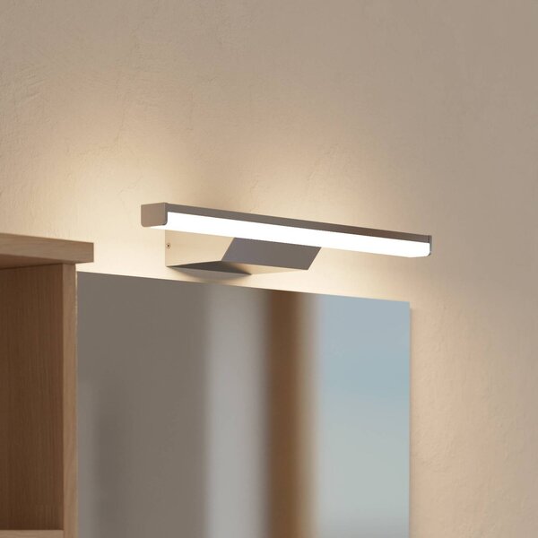 EGLO connect Smart LED zrcadlové svítidlo Regello-Z, šedé, stmívatelný, Bílá / opál, Koupelna, Hliník, Moderní