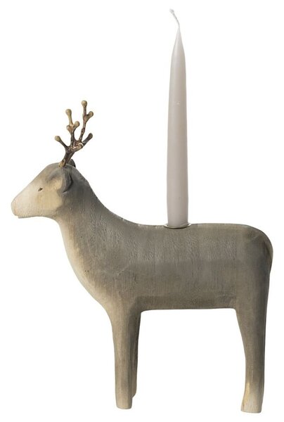 Dřevěný svícen Reindeer Medium