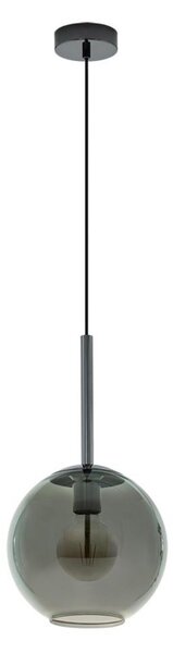 Eglo 97633 - Lustr na lanku TINDARI 1xE27/60W/230V kouřová černá