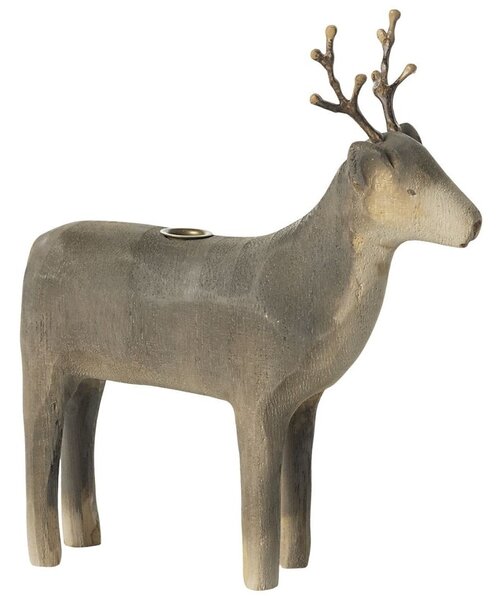 Dřevěný svícen Reindeer Medium