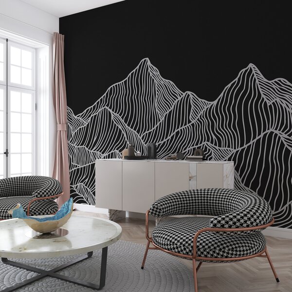 Fototapeta Černobílé pohoří, Designové fototapety na zeď, Populární fototapety, w01214v1 - Tapeko.co.cz