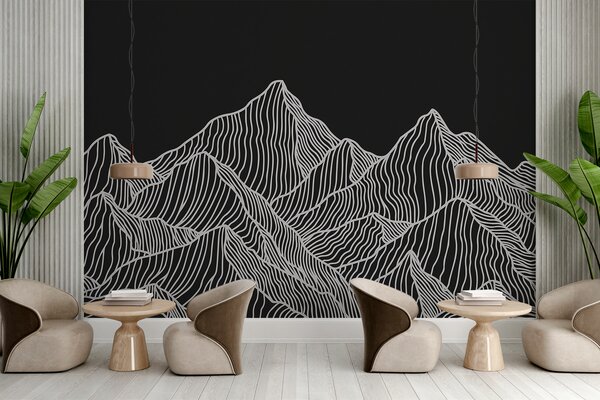 Fototapeta Černobílé pohoří, Designové fototapety na zeď, Populární fototapety, w01214v1 - Tapeko.co.cz