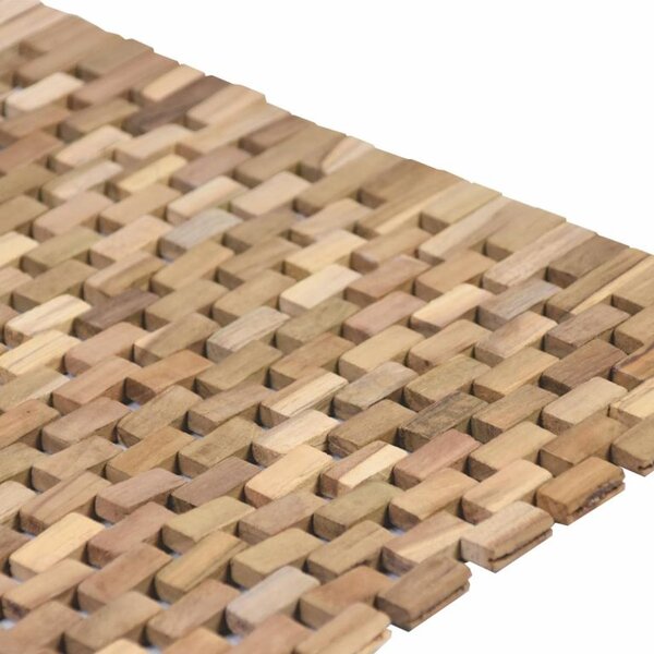 Protiskluzová předložka, teak, přírodní, 50 x 48,5 cm