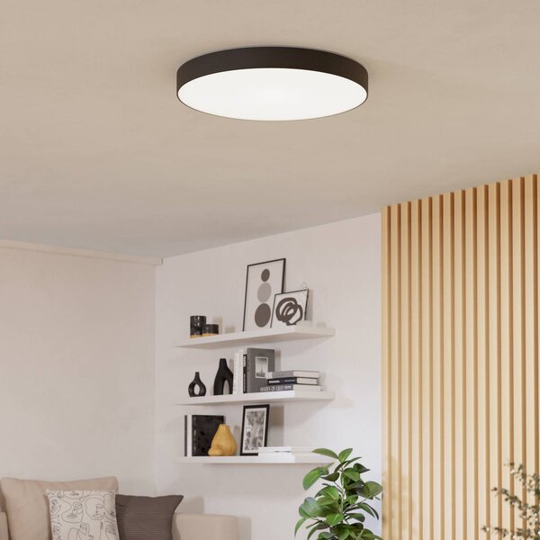 EGLO connect Smart LED stropní svítidlo Gallizzi-Z, černé, Ø69cm, stmívatelný, Černá, Obývací pokoj / jídelna, Plast, Moderní
