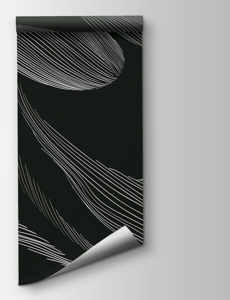 Fototapeta Bílé čáry na černém pozadí, Designové fototapety na zeď, Populární fototapety, w01216v2 - Tapeko.co.cz
