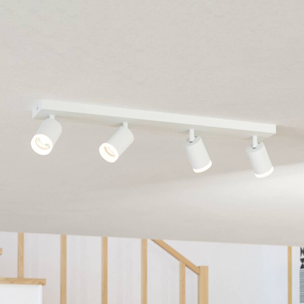 EGLO connect Smart LED bodovka Melitello-Z, 4-bodová, bílá, stmívatelný, Bílá / opál, Obývací pokoj / jídelna, Hliník, Moderní
