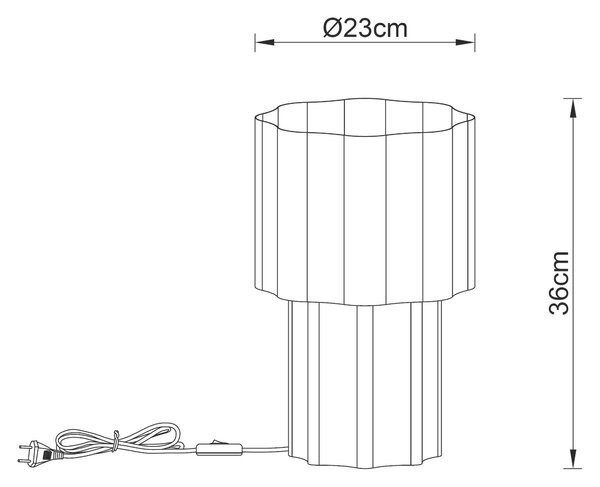 STOLNÍ LAMPA, E27, 23/36 cm Collett's Monde - Online Only svítidla, Online Only