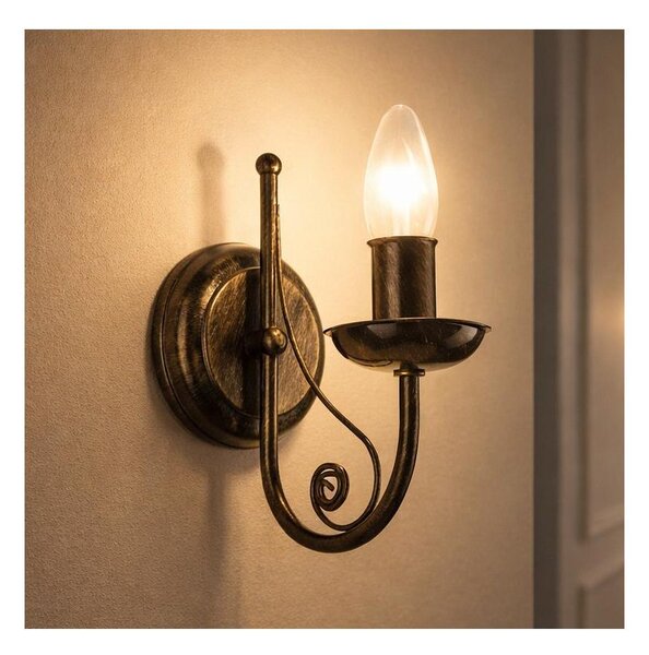 Nástěnná lampa DONATO 1xE14x40W/230V patina