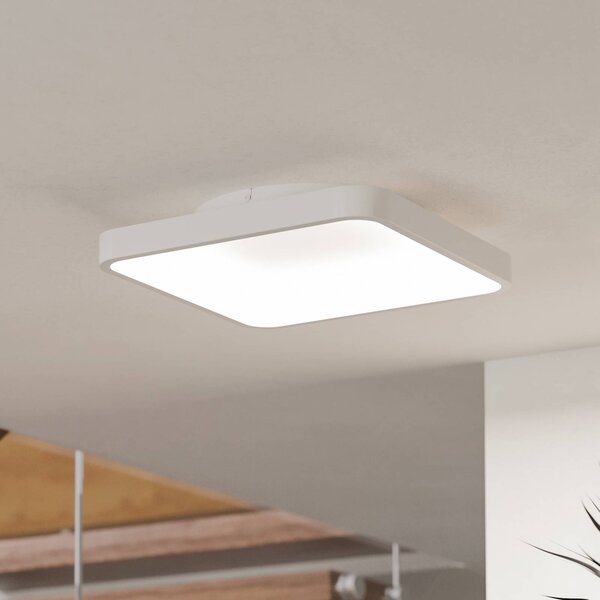 EGLO connect Smart-LED stropní svítidlo Loretello-Z, hranaté, bílé, stmívatelný, Bílá / opál, Obývací pokoj / jídelna, kov, Moderní