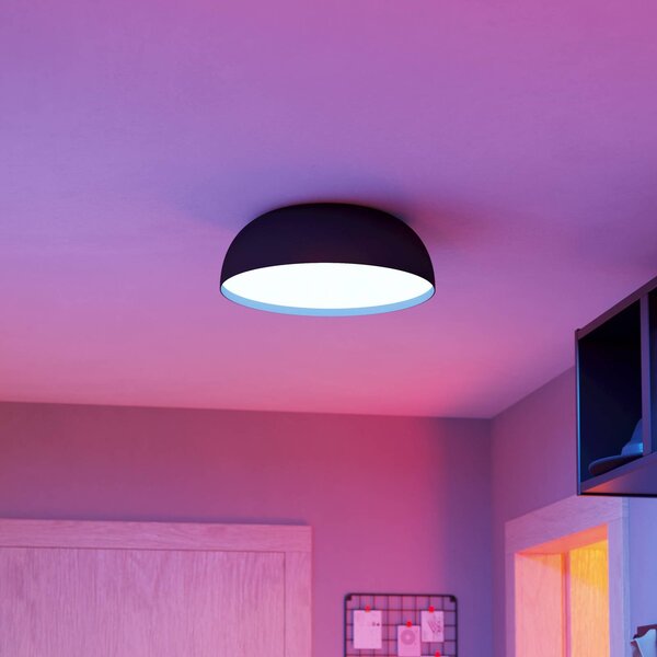 EGLO connect Smart LED stropní svítidlo Tollos-Z, Ø 40 cm, stmívatelný, Černá, Obývací pokoj / jídelna, Hliník, Moderní