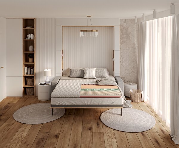 Přistýlka z profilované 7zónové pěny HR H30 a paméťová pěna VISCO 80x200cm 6cm