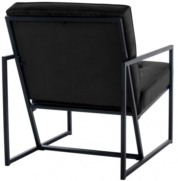 Křeslo Avon lounger - samet - Černá