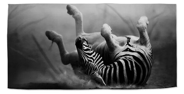 Sablio Ručník Válející se zebra - 30x50 cm
